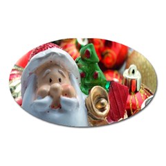 Red Santa Oval Magnet by artworkshop