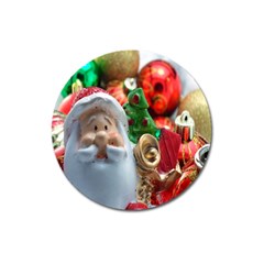 Red Santa Magnet 3  (round) by artworkshop