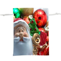 Red Santa  Lightweight Drawstring Pouch (xl) by artworkshop