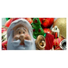 Red Santa Banner And Sign 8  X 4 