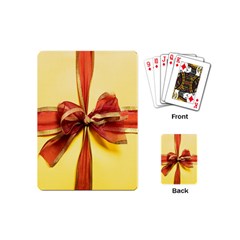 Ribbon Bow Playing Cards Single Design (mini) by artworkshop