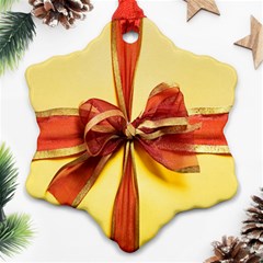 Ribbon Bow Snowflake Ornament (two Sides) by artworkshop