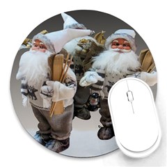 Santa Claus Round Mousepads by artworkshop