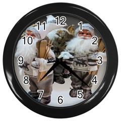 Santa Claus Wall Clock (black) by artworkshop