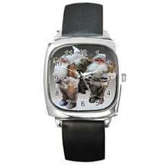 Santa Claus Square Metal Watch by artworkshop