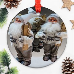 Santa Claus Round Ornament (two Sides) by artworkshop