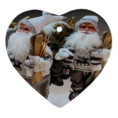 Santa Claus Heart Ornament (two Sides) by artworkshop