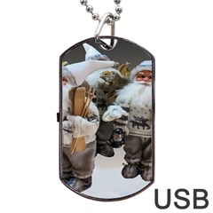 Santa Claus Dog Tag Usb Flash (one Side) by artworkshop