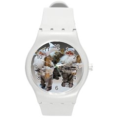 Santa Claus Round Plastic Sport Watch (m) by artworkshop