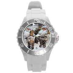 Santa Claus Round Plastic Sport Watch (l)