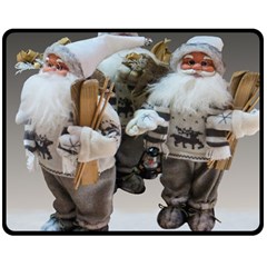 Santa Claus Double Sided Fleece Blanket (medium)  by artworkshop