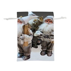 Santa Claus Lightweight Drawstring Pouch (l) by artworkshop