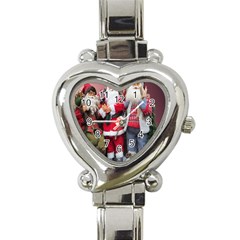 Santa On Christmas 1 Heart Italian Charm Watch by artworkshop