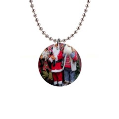 Santa On Christmas 1 1  Button Necklace by artworkshop