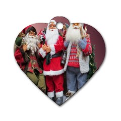 Santa On Christmas 1 Dog Tag Heart (two Sides) by artworkshop