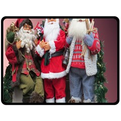 Santa On Christmas 1 Double Sided Fleece Blanket (large)  by artworkshop