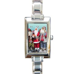 Santa On Christmas 3 Rectangle Italian Charm Watch