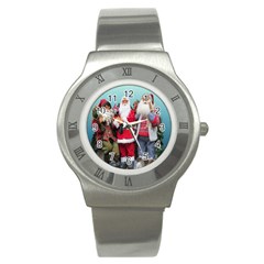 Santa On Christmas 3 Stainless Steel Watch by artworkshop