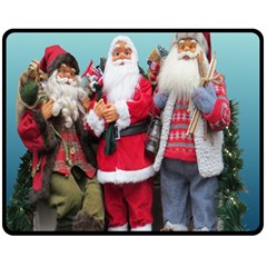 Santa On Christmas 3 Fleece Blanket (medium)  by artworkshop