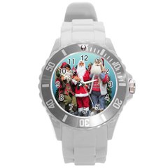 Santa On Christmas 3 Round Plastic Sport Watch (l)