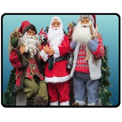 Santa On Christmas 3 Double Sided Fleece Blanket (medium)  by artworkshop