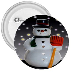 Snowman 3  Buttons by artworkshop