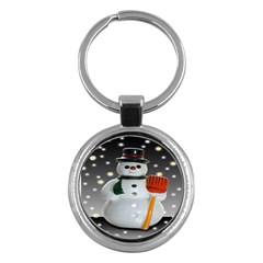 Snowman Key Chain (round)