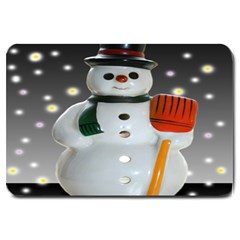 Snowman Large Doormat  by artworkshop