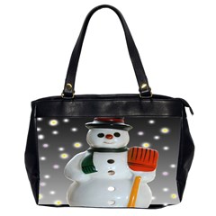 Snowman Oversize Office Handbag (2 Sides) by artworkshop