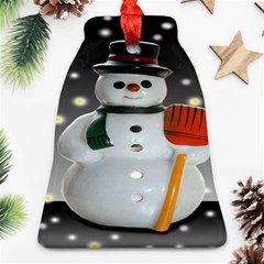 Snowman Bell Ornament (two Sides) by artworkshop