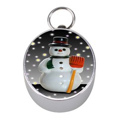 Snowman Mini Silver Compasses by artworkshop