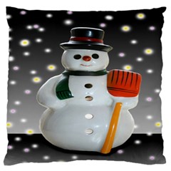 Snowman Standard Flano Cushion Case (two Sides) by artworkshop