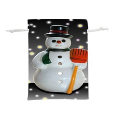 Snowman Lightweight Drawstring Pouch (l)