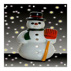 Snowman Banner And Sign 3  X 3  by artworkshop