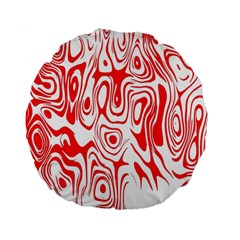 Red Standard 15  Premium Flano Round Cushions by nateshop