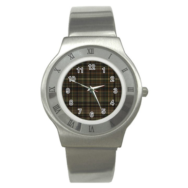 Plaid Stainless Steel Watch