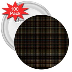 Plaid 3  Buttons (100 Pack)  by nateshop