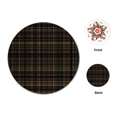 Plaid Playing Cards Single Design (round) by nateshop