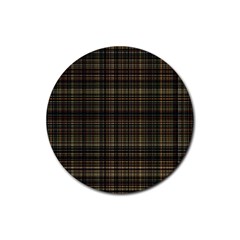 Plaid Rubber Coaster (round) by nateshop