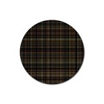 Plaid Rubber Coaster (Round) Front