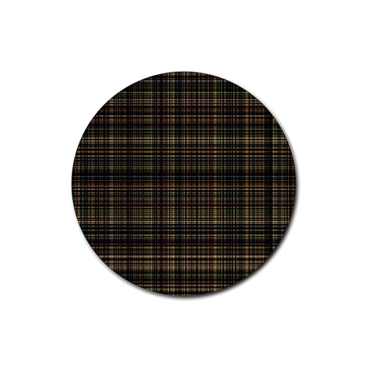 Plaid Rubber Coaster (Round)