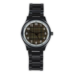 Plaid Stainless Steel Round Watch by nateshop