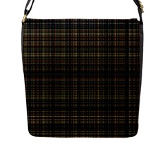 Plaid Flap Closure Messenger Bag (l) by nateshop