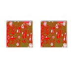 Red-dark Cufflinks (Square) Front(Pair)