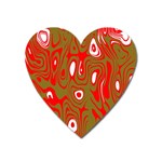 Red-dark Heart Magnet Front