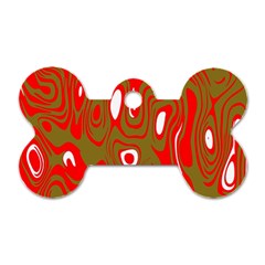 Red-dark Dog Tag Bone (two Sides) by nateshop