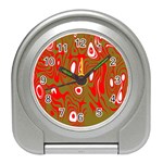 Red-dark Travel Alarm Clock Front