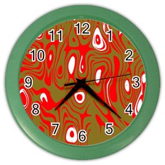 Red-dark Color Wall Clock by nateshop