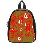 Red-dark School Bag (Small) Front