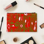 Red-dark Cosmetic Bag (Medium) Back